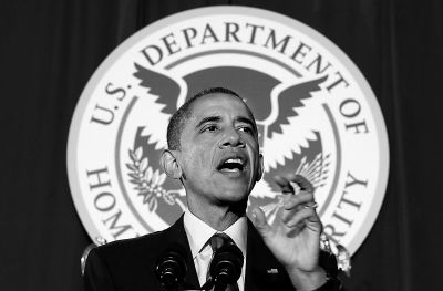 2月2日，奥巴马在美国国土安全部发言。 CFP供图