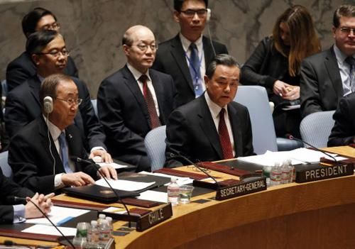 中国外长王毅23日在纽约联合国总部主持安理会辩论