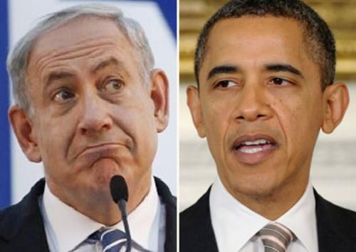 内塔尼亚胡和奥巴马 