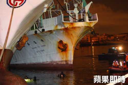 资料图： 台湾鱿钓渔船“祥富春”号在南大西洋失联11天，穿上有49名船员，含11名大陆人。 