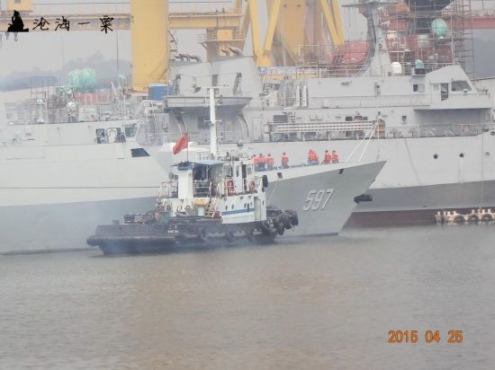 驻港部队056型钦州舰回“娘家”。（鸣谢：鼎盛军事 沧海一粟）