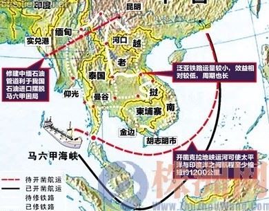 克拉运河示意图