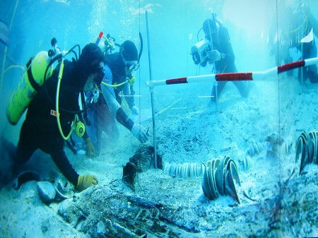 “南海一号”水下考古现场