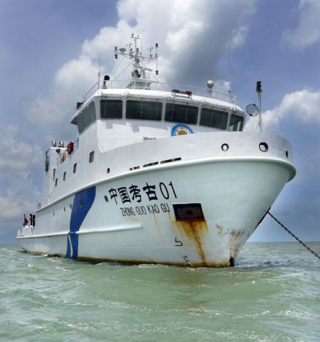 中国第一艘水下考古船真容