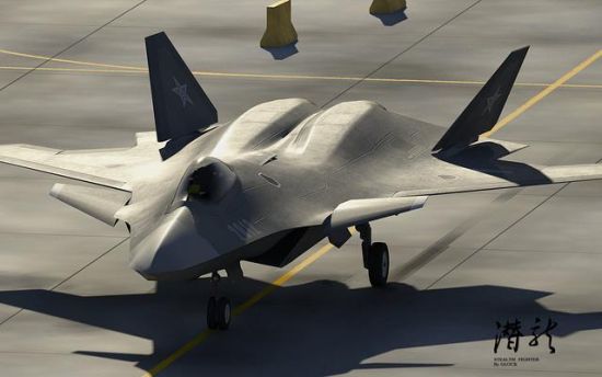 资料图 ：中国未来隐身战机想象图