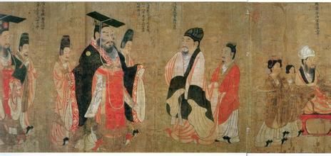 资料图：唐代著名画家阎立本仅有的传世作品《历代帝王图》，现藏美国“波士顿美术博物馆”。