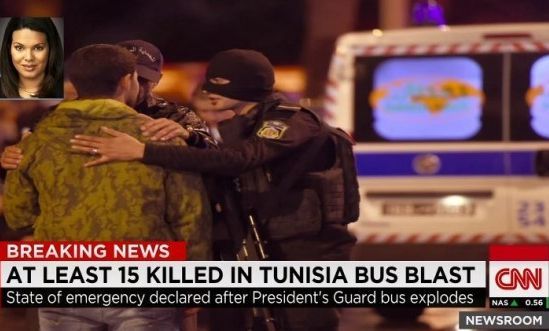 突尼斯总统卫队车辆爆炸，突尼斯政府认为，这起事件与恐怖袭击有关。