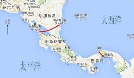 通过尼加拉瓜的耗资500亿美元的跨洋运河 