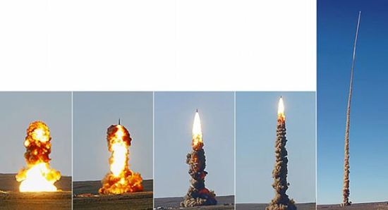此前俄罗斯试射A-135反导拦截弹照片 