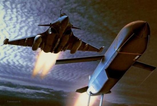 (示意图）“阵风”战斗机发射“斯卡普”导弹 