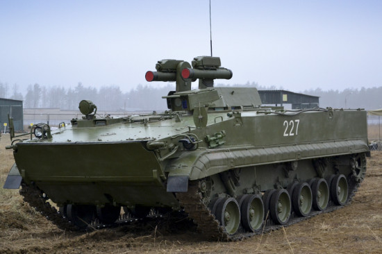 点击图片进入下一页 反坦克导弹发射车。（俄国防部图片） 点击图片进入下一页