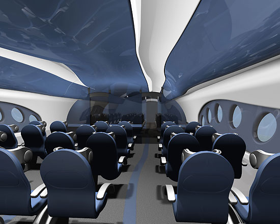 图文:波音787梦想飞机内部效果图