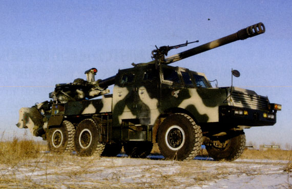 新型155毫米车载炮武器系统行军状态中国外贸155火炮以其优异的性能