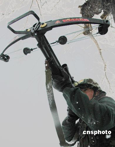 图文:武警弓弩手攻击"恐怖分子"