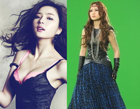 韩星申世京(左)和周笔畅颇几分相似