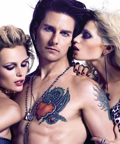 汤姆克鲁斯在《摇滚年代》中的扮相。