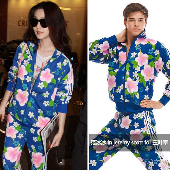 范爷身着jeremy scott for 三叶草2012系列