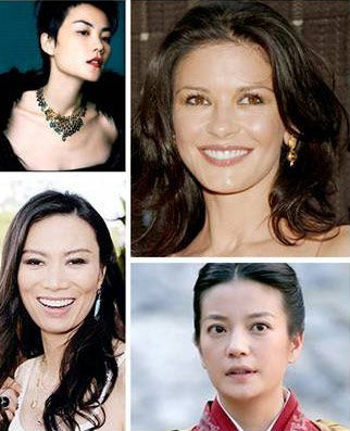 从左至右，王菲、凯瑟琳-泽塔琼斯、邓文迪、赵薇。