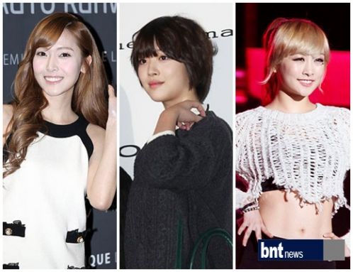 少女时代Jessica ， F(X)雪莉， KARA妮可