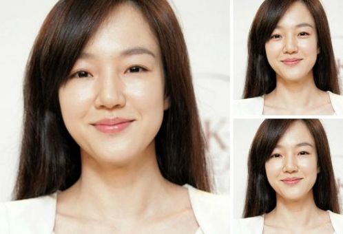 演员林秀晶有无卧蚕对比图