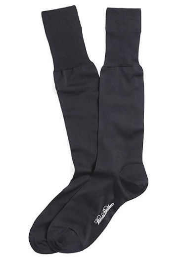 BrooksBrothers丝质正式中筒袜