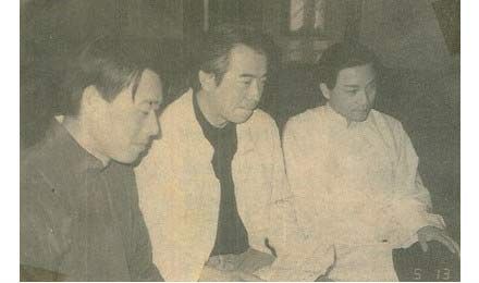 张丰毅、陈凯歌、张国荣在片场