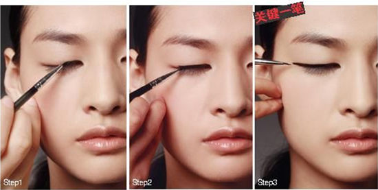 一笔眼线 杏仁眼变妩媚