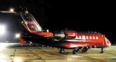 汉密尔顿的私人飞机