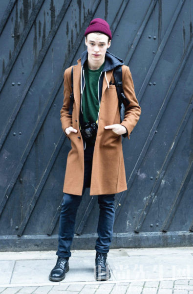 欧美潮男如何搭配呢大衣