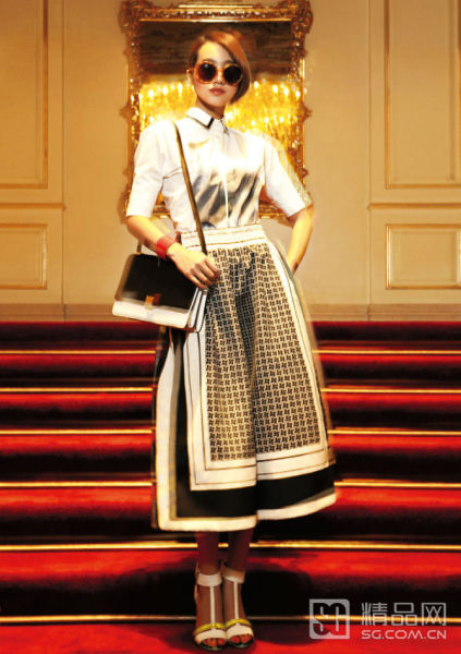 泼墨印花衬衣+阔腿裤