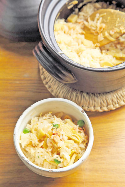 竹笋樱花虾饭