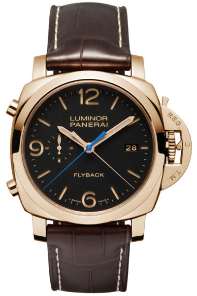 LUMINOR 1950 3 DAYS CHRONO FLYBACK ORO ROSSO - 44毫米3日动力储存飞返计时红金腕表