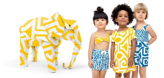 GapKids & babyGap X DVF全球限定款式单品包括充满非洲风格的涂鸦印花连身裙、短裤和 泳裝等