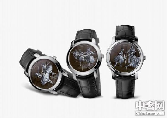 江诗丹顿三枚独一无二的Métiers d'Art Hommage à l’Art de la Danse系列腕表。