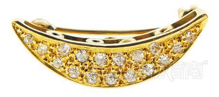 　　月亮造型钻石胸针/D’eonli