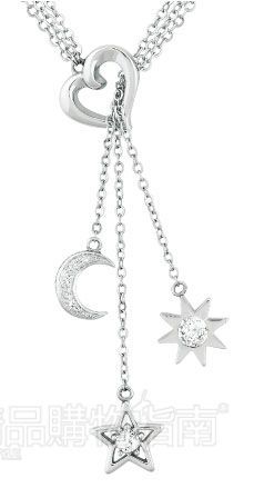 　　星月造型钻石项链/Danbury Mint