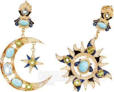 　　星月造型耳环/Percossi Papi