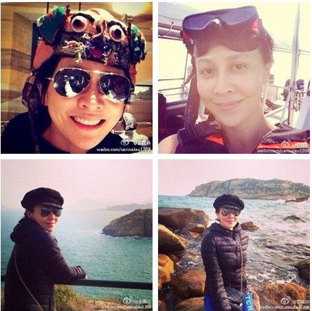 48岁的刘嘉玲不惧黑眼圈等瑕疵，经常在微博曝光自己的素颜照，可见“殿堂级女神”的大气作风。