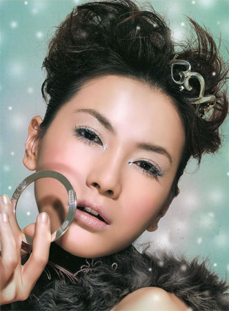 瑞丽美女模特李媛柔媚秀发造型组图3