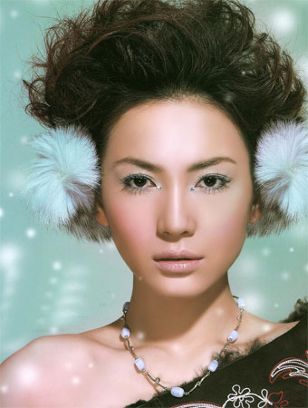 瑞丽美女模特李媛柔媚秀发造型组图6