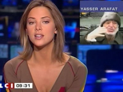 女主播梅莉萨-特里奥在播报新闻