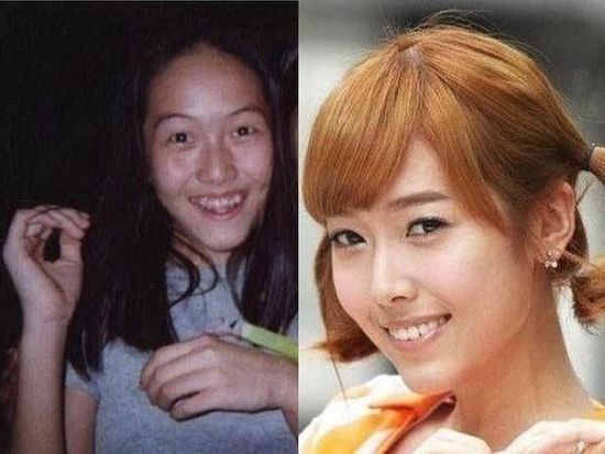少女时代的jessica被曝整容很明显。