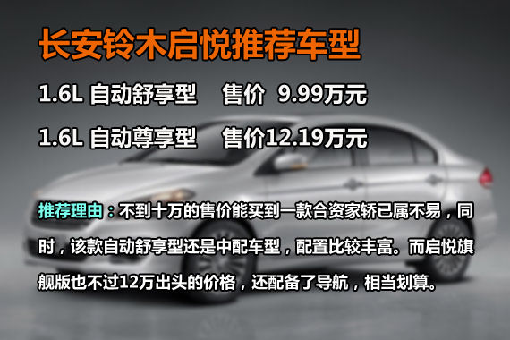长安铃木启悦推荐车型