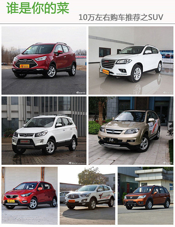 谁是你的菜 10万左右购车推荐之SUV