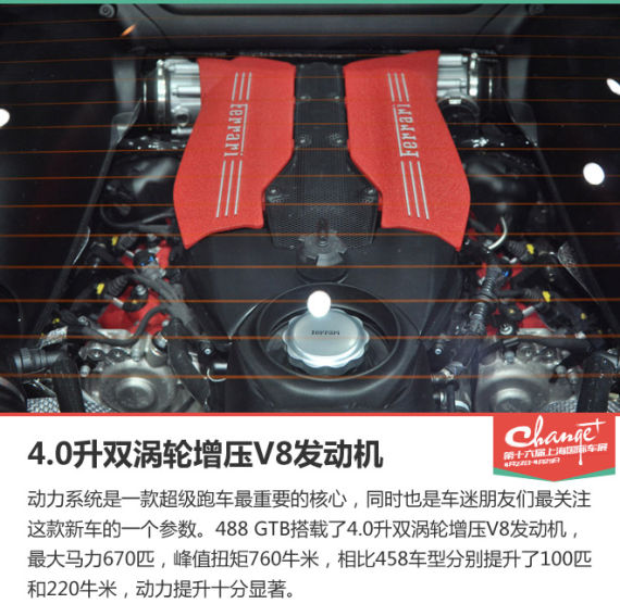 上海车展静态体验法拉利488GTB