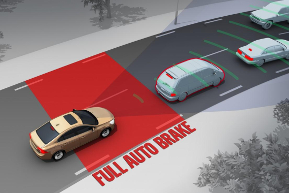 沃尔沃S60L自动刹车演示