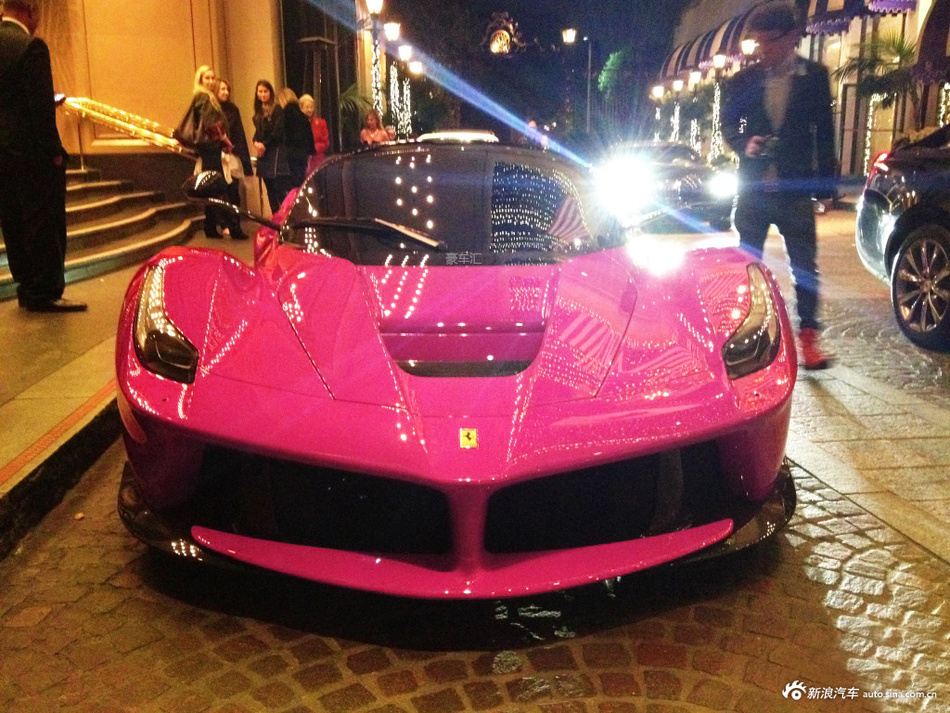 骚粉色 法拉利laferrari 太美啦