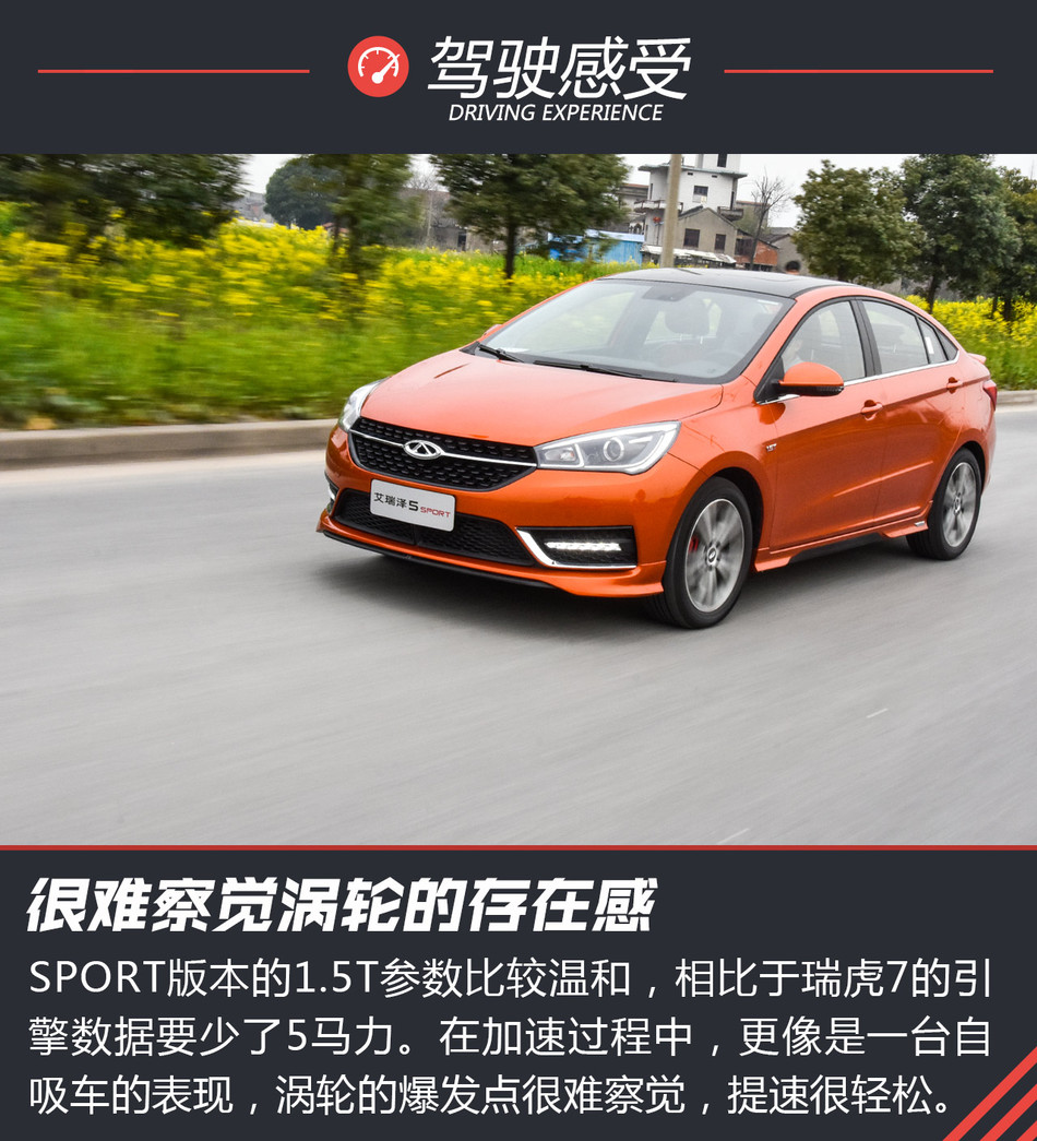 试驾奇瑞艾瑞泽5 SPORT