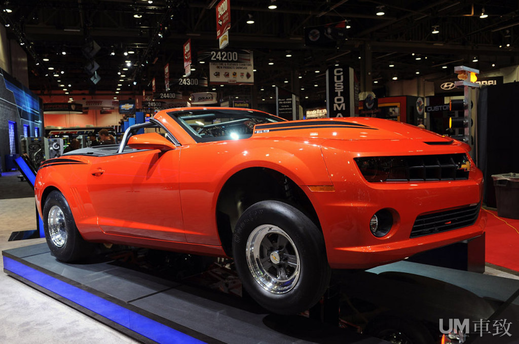 sema上的又一台世界唯一 橘色敞篷copo科迈罗