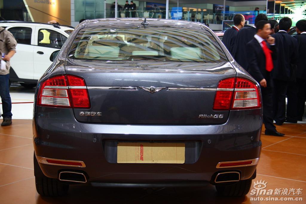图为上海车展奇瑞展台瑞麒g6车型.